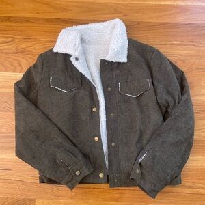 Green corduroy jacket